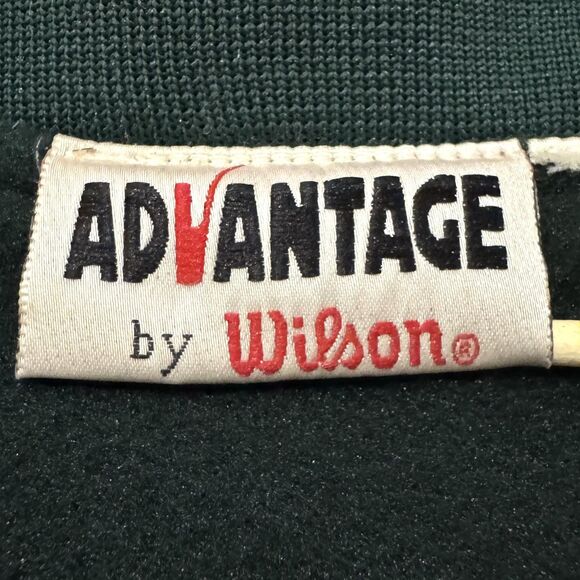 Vintage Wilson Pullover Jacket Mens L/XL Green Advantage Windbreaker Golf 90s - Picture 3 of 9